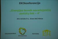 EKOkonferencija "Nulinės energijos pastatų link" Green Hall
