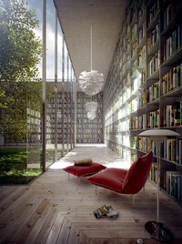 Comfy-Library-with-Courtyard