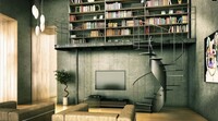 Contemporary-Library-Industrial
