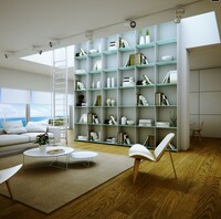 Library-Shelves-in-Beachside-Home