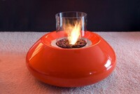 Bubble Fireplace with Orange Color