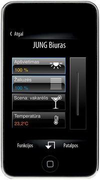Protingo
 namo sistemos "JUNG" valdymas per <em>iPhone</em>